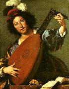 Bernardo Strozzi lutspelare china oil painting artist